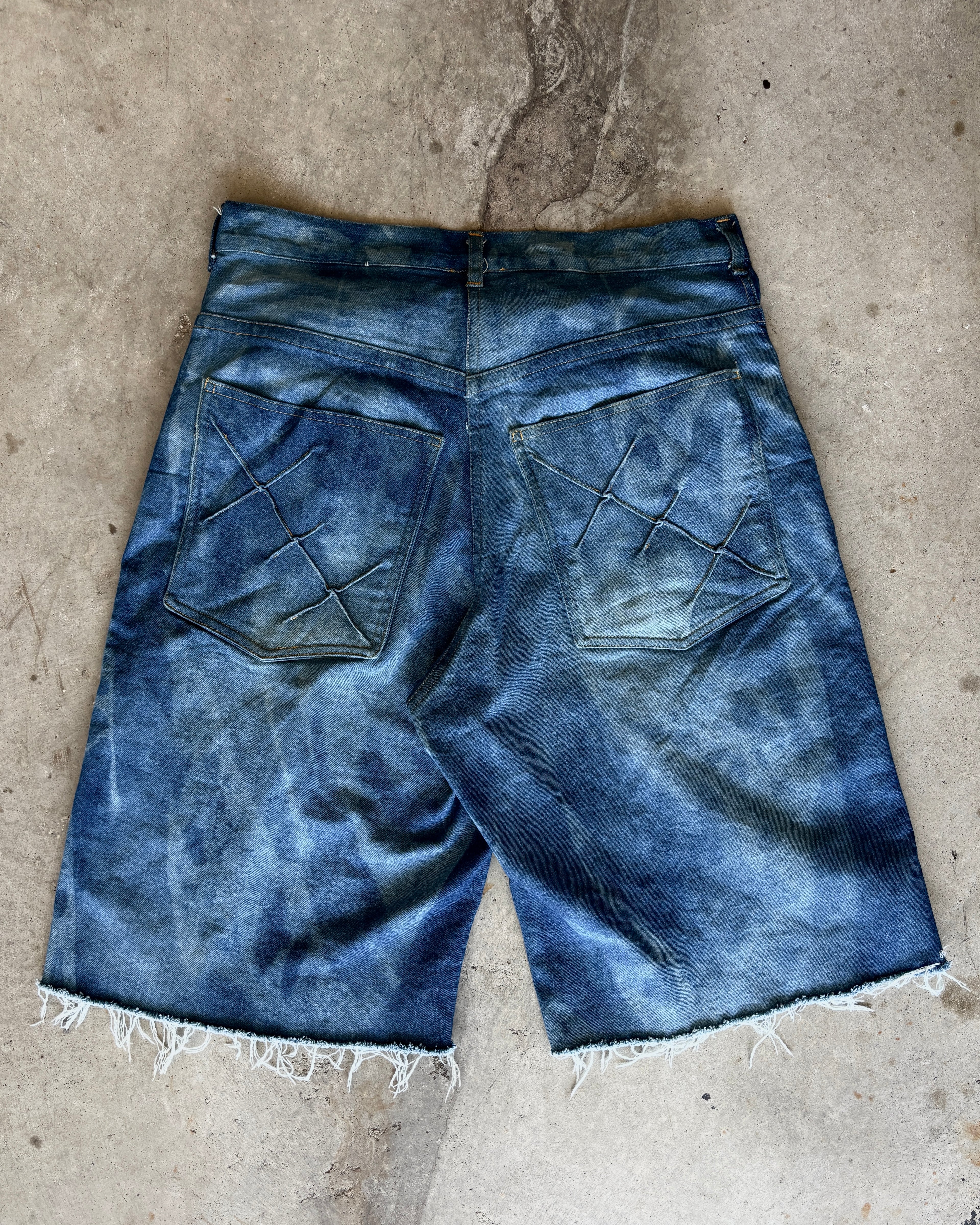 SCALES ACIDIC WASH DOUBLE KNEE JORTS